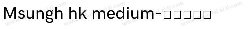 Msungh hk medium字体转换